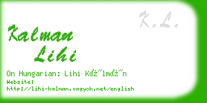 kalman lihi business card